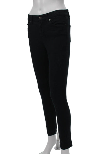 Madewell Women Skinny Ankle Black Cotton Jeans Size 26