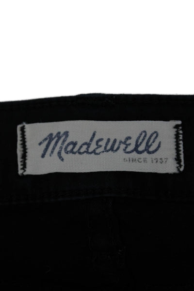Madewell Women Skinny Ankle Black Cotton Jeans Size 26