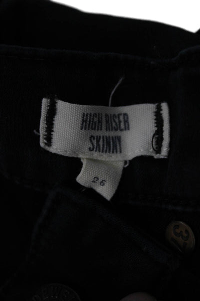 Madewell Women Skinny Ankle Black Cotton Jeans Size 26