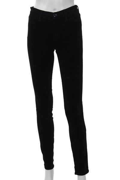J Brand Womens Jegging Black Cotton Button 30in Size 25