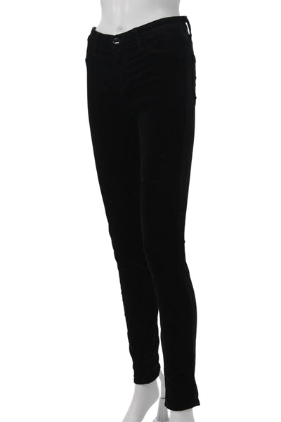 J Brand Womens Jegging Black Cotton Button 30in Size 25