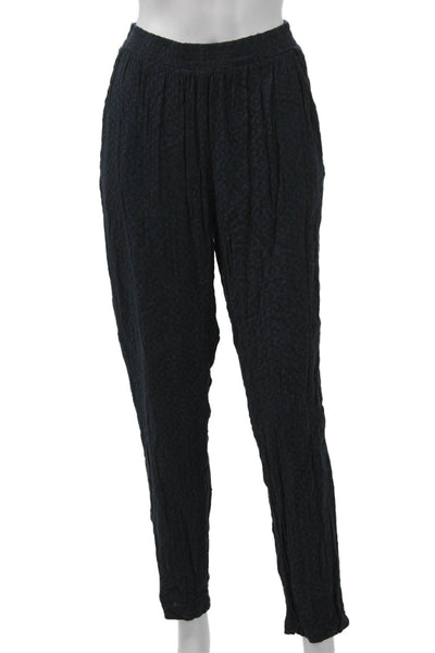 Velvet Womens Ankle Cropped Pants Black Argyle Viscose Size M
