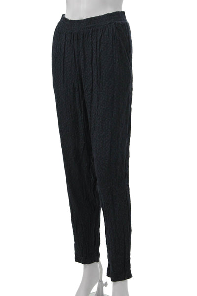 Velvet Womens Ankle Cropped Pants Black Argyle Viscose Size M
