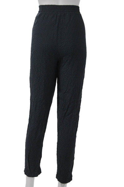 Velvet Womens Ankle Cropped Pants Black Argyle Viscose Size M