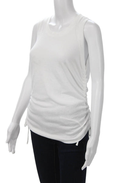 INC International Concepts Womens White Basic Tank Sleeveless Round Neck Size L