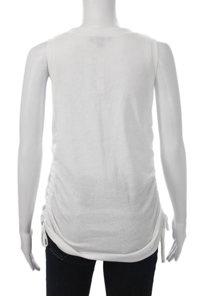 INC International Concepts Womens White Basic Tank Sleeveless Round Neck Size L