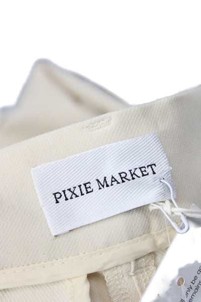 Pixie Market Womens Cropped Dress Pants Beige Size XS