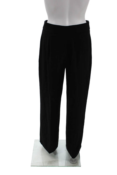 Zara Unisex Dress Pants Black 100% Polyester Classic Solid Size S