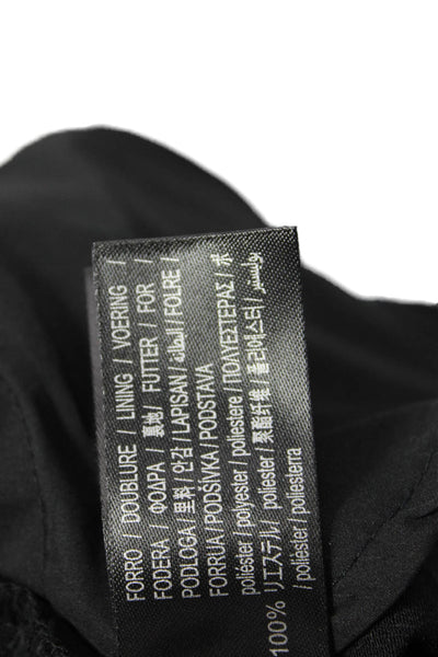 Zara Unisex Dress Pants Black 100% Polyester Classic Solid Size S