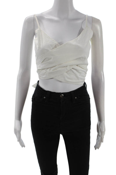 Lovers + Friends Womens Cropped Camisole White Boho Solid Size S