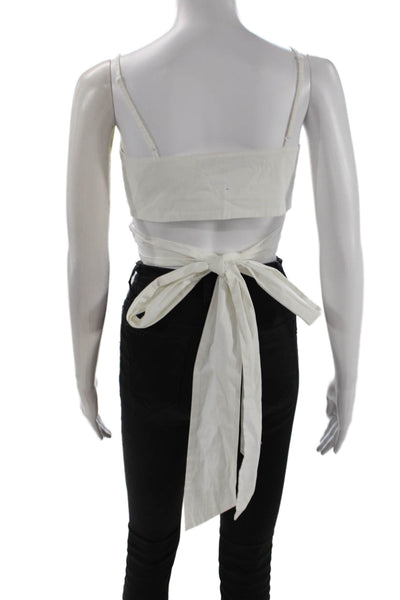 Lovers + Friends Womens Cropped Camisole White Boho Solid Size S