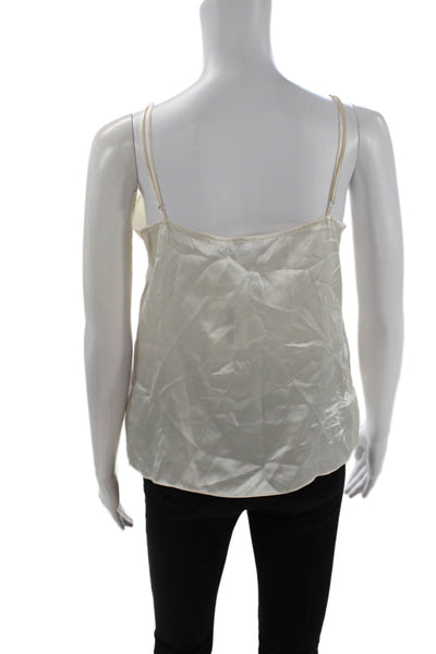 Intermix Womens Camisole White Silk V Neck Sleeveless Petite Size PP