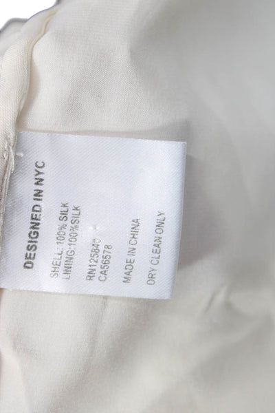 Intermix Womens Camisole White Silk V Neck Sleeveless Petite Size PP