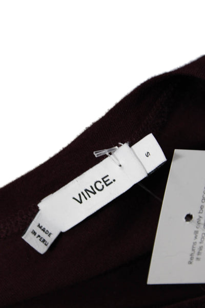 Vince Womens Basic Dark Gray Cotton Round Neck Long Sleeve T-Shirt Size S