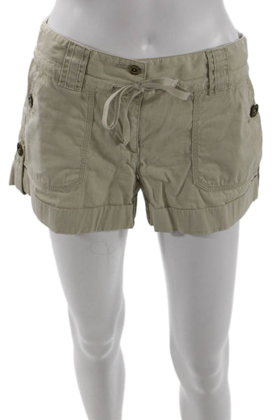 Michael Michael Kors Unisex Cargo Chino Shorts Beige 100% Cotton Size 4