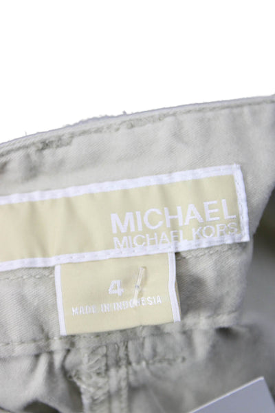 Michael Michael Kors Unisex Cargo Chino Shorts Beige 100% Cotton Size 4