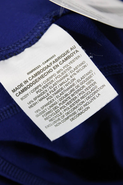 Nike Women Capri Leggings Blue Drawstring Polyester Spandex Size S