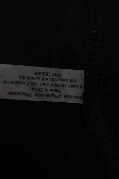 Sundays Womens Black Collared Long Sleeve Jacket Cotton Blend Size 1