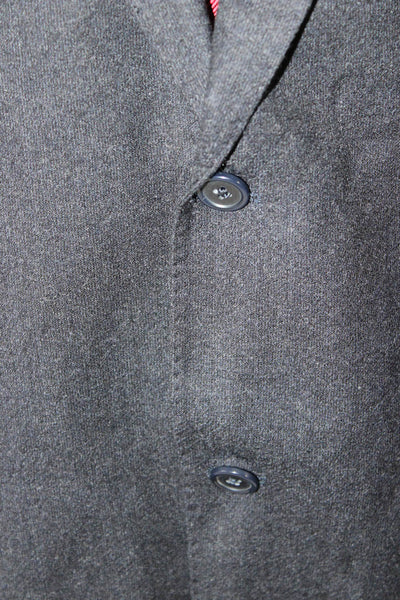 Calvin Klein Collection Mens Blazer Dark Blue 100% Wool Button Collared Size 52