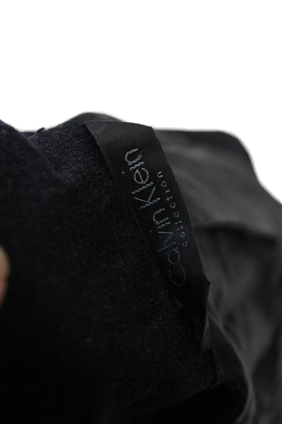 Calvin Klein Collection Mens Blazer Dark Blue 100% Wool Button Collared Size 52