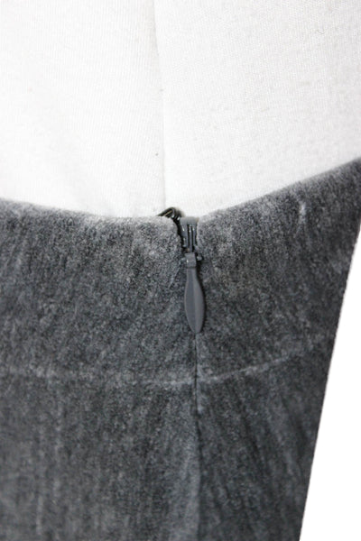 Jigsaw Women Dark Gray Cotton Straight Pencil Short Skirt Size 6