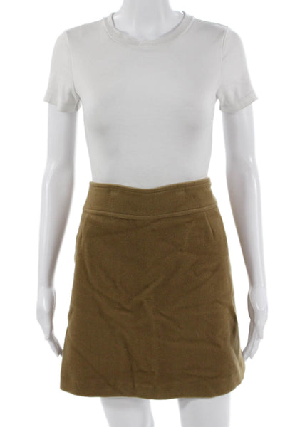 Skirtin Around Women A-Line Mini Skirt Brown Wool Short Size 12