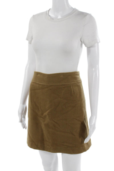 Skirtin Around Women A-Line Mini Skirt Brown Wool Short Size 12