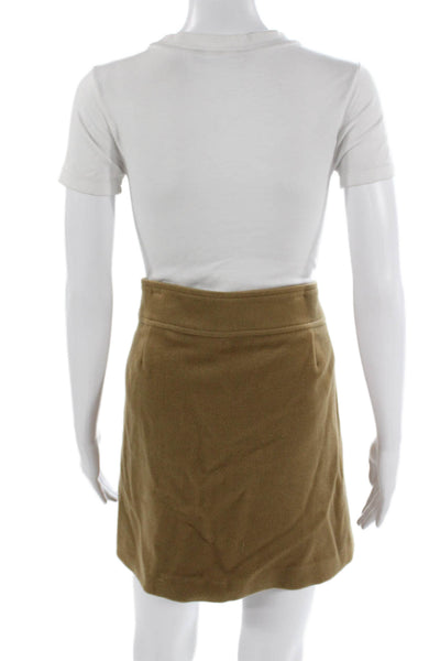 Skirtin Around Women A-Line Mini Skirt Brown Wool Short Size 12