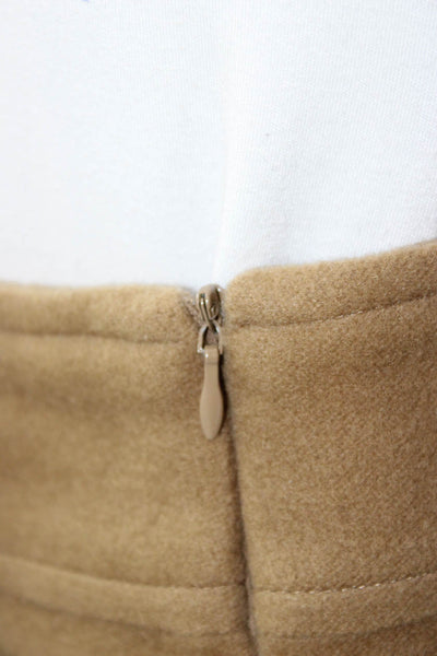 Skirtin Around Women A-Line Mini Skirt Brown Wool Short Size 12