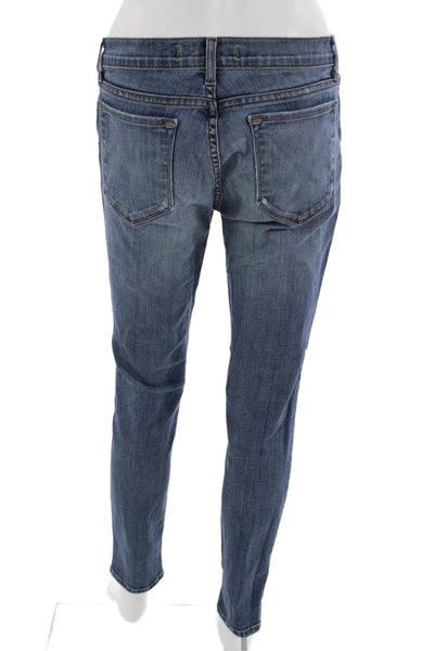 J Brand Women Ankle Skinny Blue Jeans Mid Rise Button Size 29