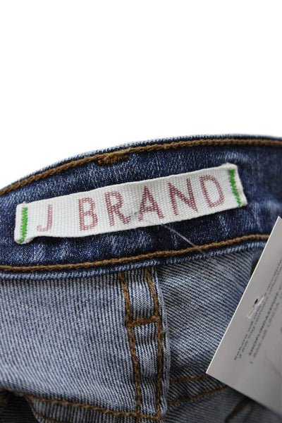J Brand Women Ankle Skinny Blue Jeans Mid Rise Button Size 29