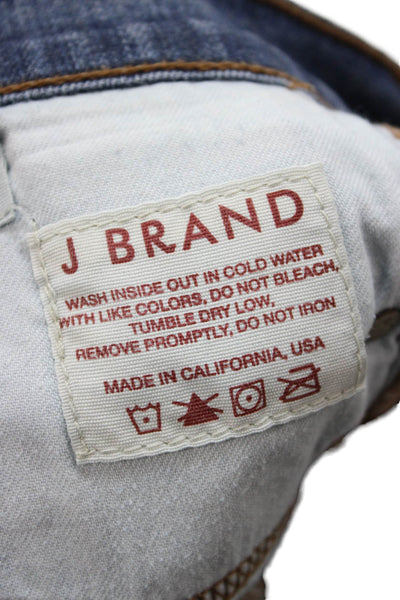 J Brand Women Ankle Skinny Blue Jeans Mid Rise Button Size 29