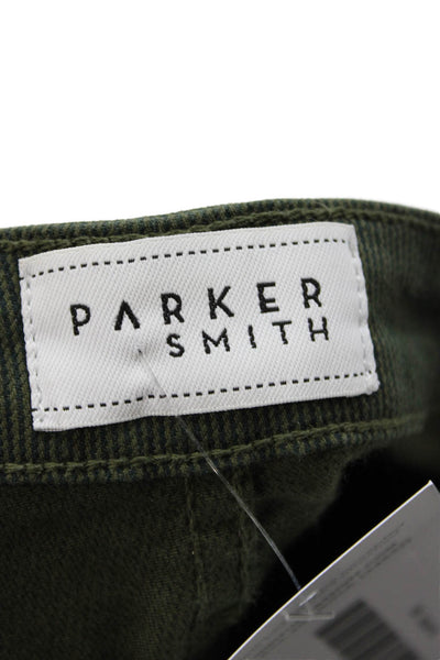 Parker Smith Womens Ankle Jeggings Green Mid Rise Button Size 29