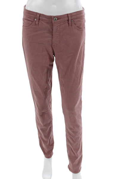 Adriano Goldschmied Womens Pink Chino Pants Mid Rise Size 28