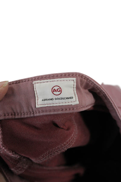 Adriano Goldschmied Womens Pink Chino Pants Mid Rise Size 28