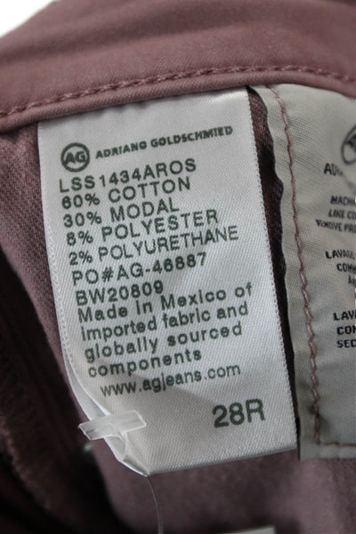 Adriano Goldschmied Womens Pink Chino Pants Mid Rise Size 28