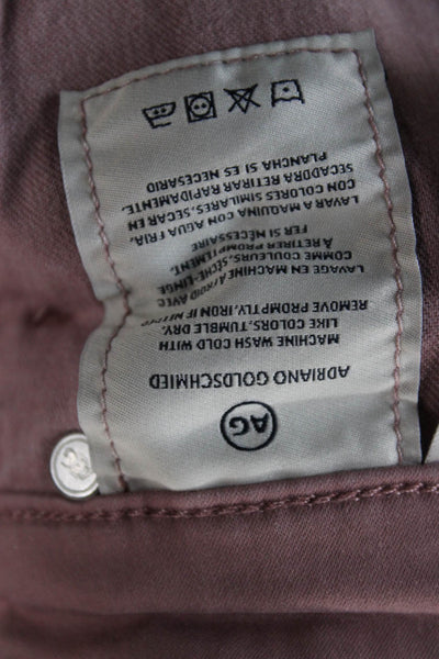 Adriano Goldschmied Womens Pink Chino Pants Mid Rise Size 28