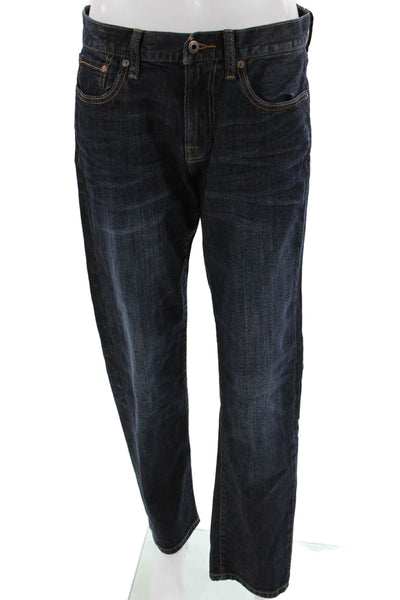 Lucky Brand Mens Straight Jeans Dark Blue Low Rise 90s Size 31