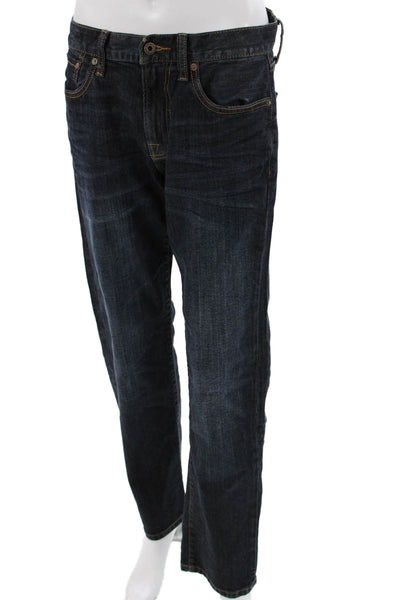 Lucky Brand Mens Straight Jeans Dark Blue Low Rise 90s Size 31
