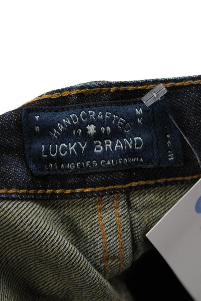 Lucky Brand Mens Straight Jeans Dark Blue Low Rise 90s Size 31