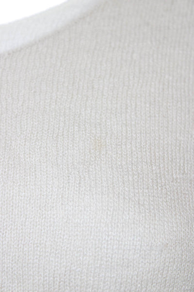 Eileen Fisher Women Beige Round Neck Long Sleeve Basic Sweater Size M
