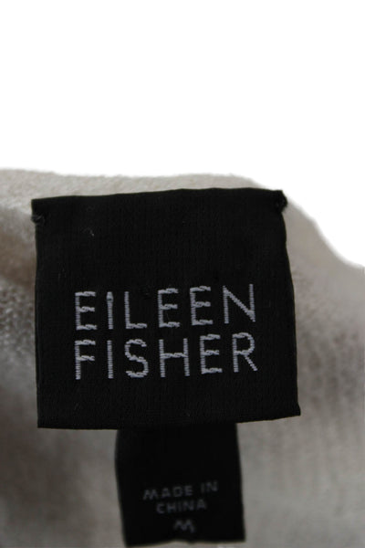 Eileen Fisher Women Beige Round Neck Long Sleeve Basic Sweater Size M