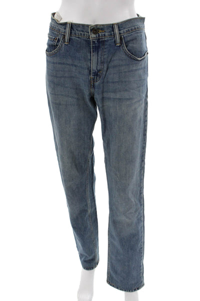 Levis Mens Straight Jeans Blue High Rise 90s Button Size 33
