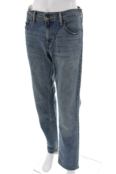 Levis Mens Straight Jeans Blue High Rise 90s Button Size 33