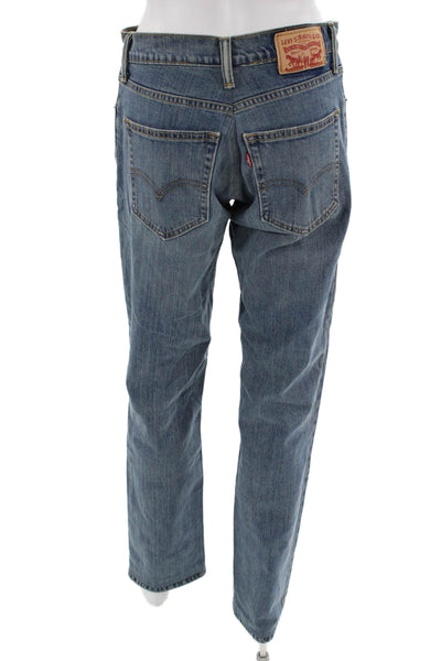 Levis Mens Straight Jeans Blue High Rise 90s Button Size 33