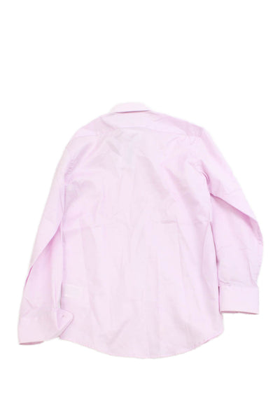 Michael Michael Kors Mens Pink Cotton Point Spread Collar Dress Shirt Size S