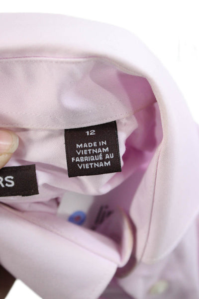 Michael Michael Kors Mens Pink Cotton Point Spread Collar Dress Shirt Size S
