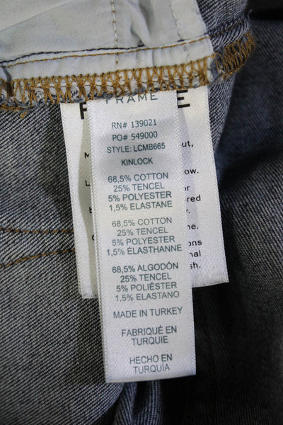 Frame Womens Cropped Bootcut Dark Blue Mid Rise Jeans Size 28