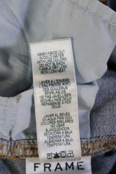 Frame Women Ankle Skinny Cropped Mid-Rise Blue Jeans 24in Inseam Size 29