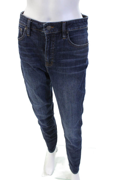 J Crew Unisex Skinny Tapered Dark Blue Mid Rise Button Jeans Size 29